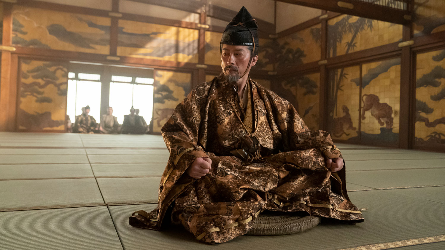 Shōgun's Lord Yoshii Toranaga sat down CREDIT Courtesy of FX Networks