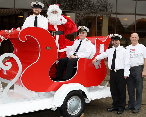 Farther Christmas sleigh