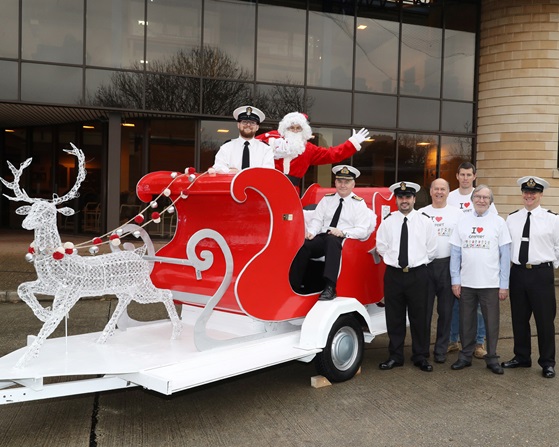 Farther Christmas sleigh