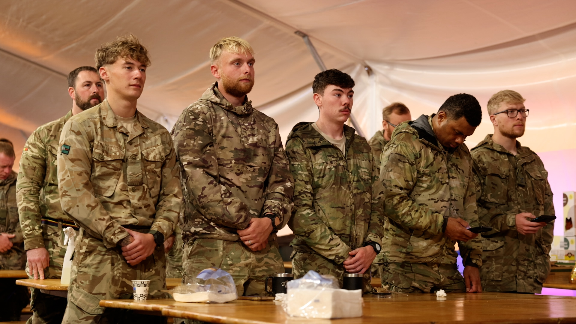 Soliders standing still