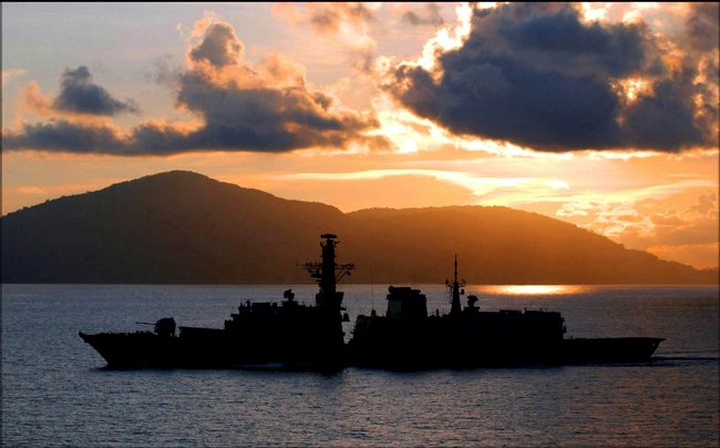 HMS Marlborough South China Sea: Picture MoD/Crown Copyright 