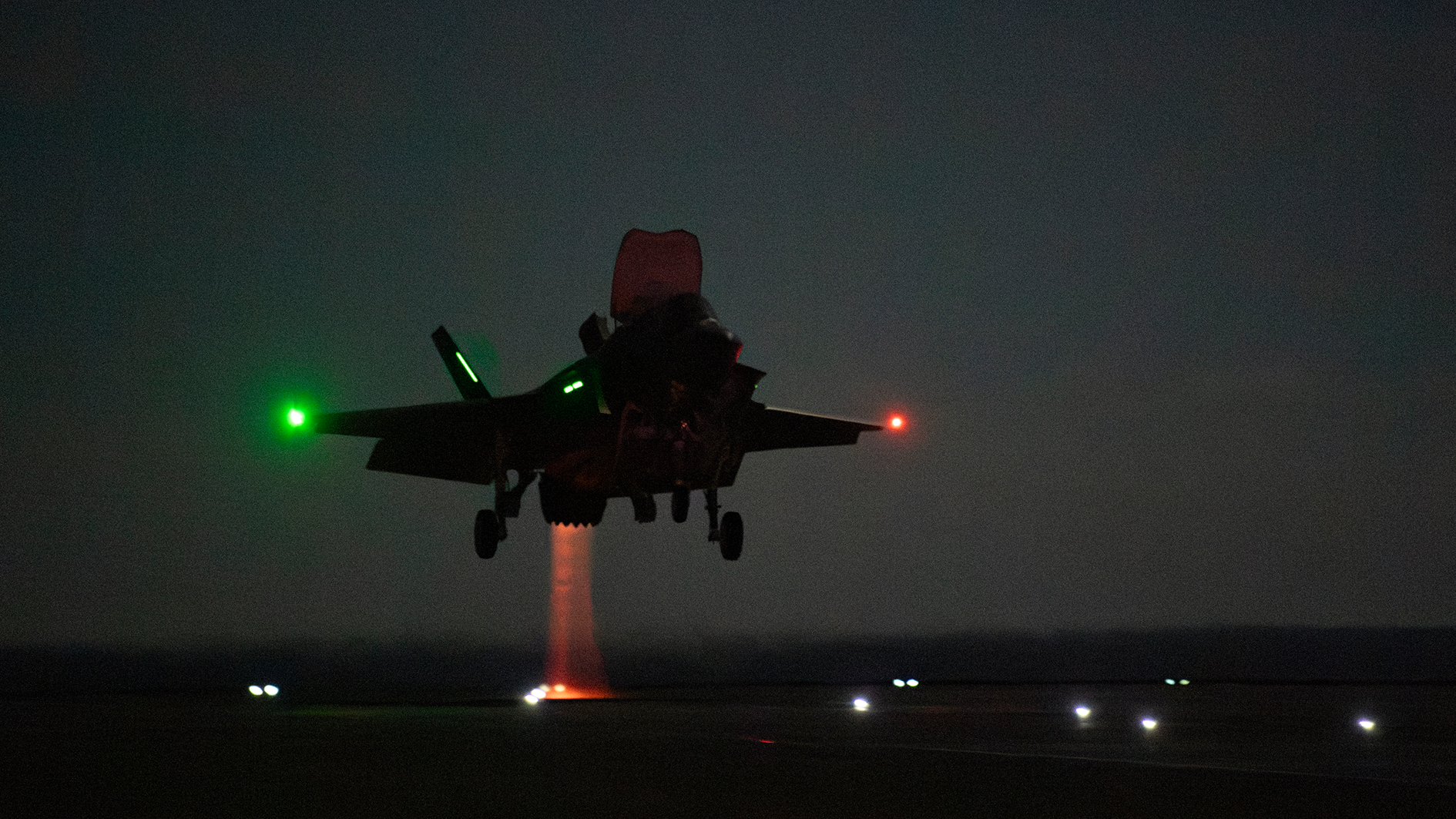 	specially-modified F-35B Lightning stealth fighter night training in USA CREDIT ROYAL NAVY 