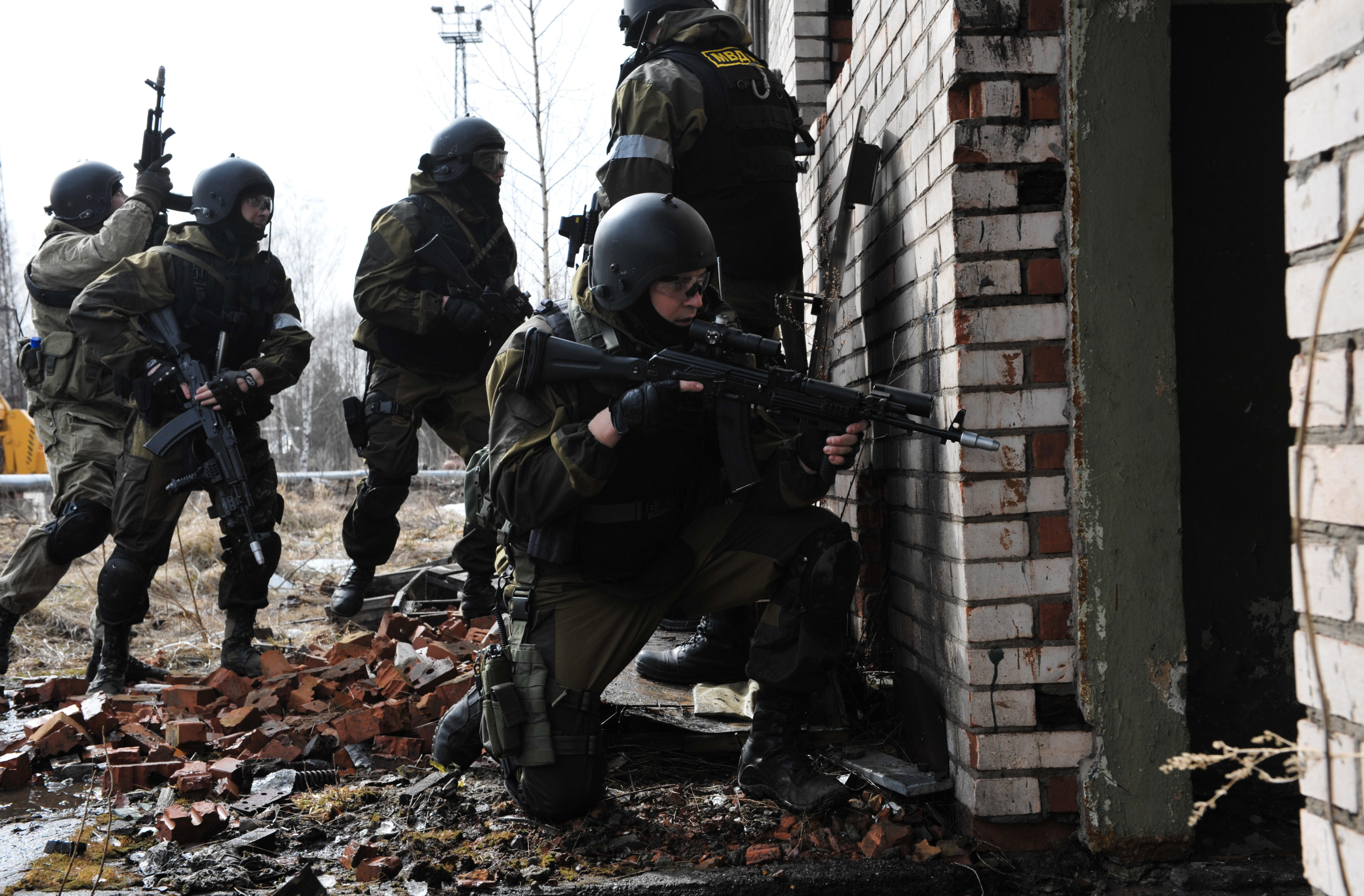 Russian SPETSNAZ special elite forces training in St.Petersburg,Russia. Picture: Alamy