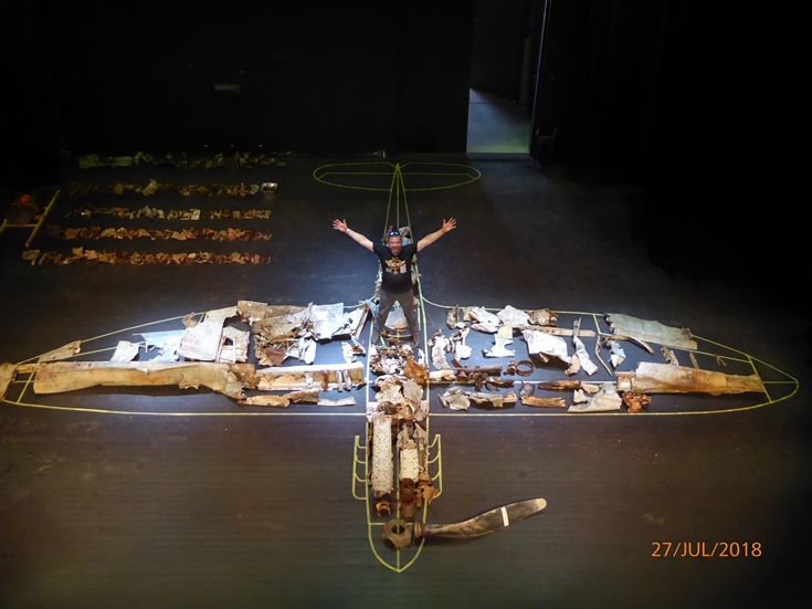 The parts of the Spitfire laid out (Picture: Spitfire Heritage Gin). 