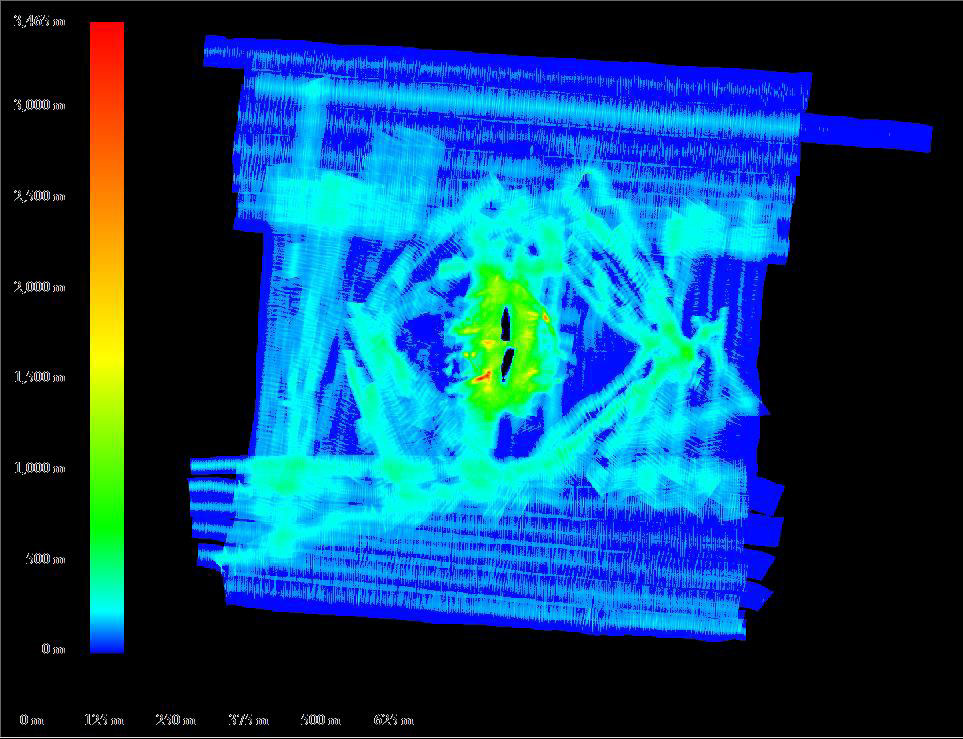 SS-Richard-Montgomery-Survey-Report-2021-Density plot of surrounding seabed MBES survey CREDIT-Maritime-Coastguard-Agency
