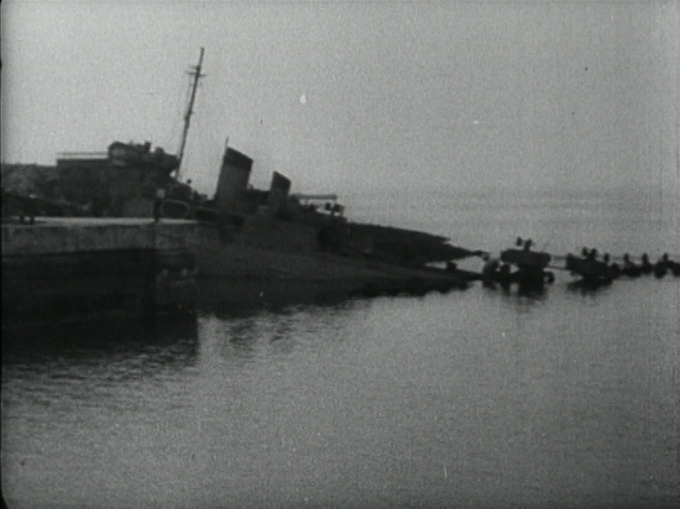 HMS Campeltown at St Nazaire