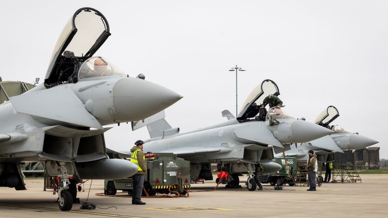 RAF Typhoons now hunting for drones in the skies over Bahrain as Iran war rages