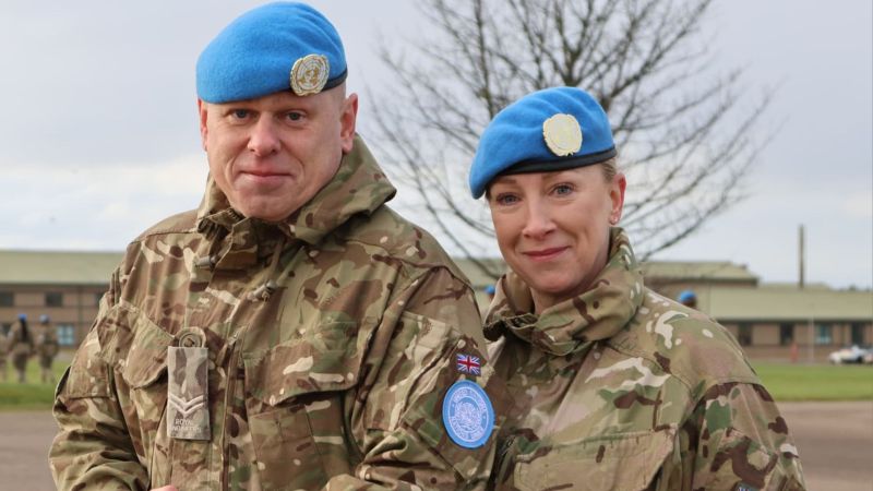 Mr and Mrs Tosca: Couple awarded UN medal after first operational tour together