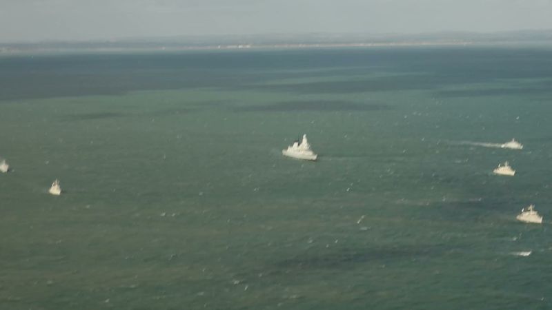 Ukrainian warships destroy practice mines and sail with HMS Dauntless in south coast exercise