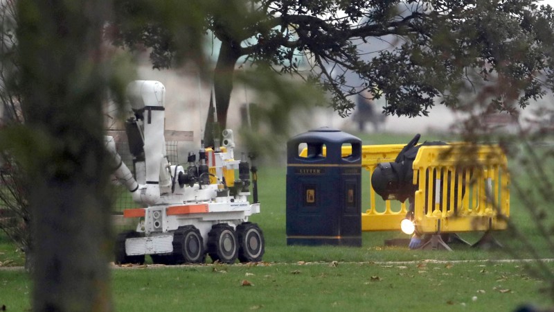 Army Bomb Disposal Team Deploy To Exploding Bin
