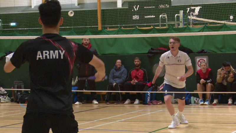 British Army badminton players falter against French forces in cross-channel contest