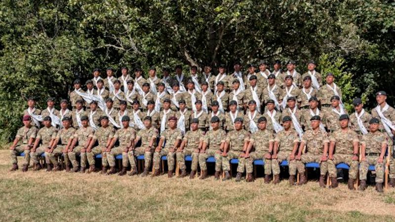 Gurkha recruits discover their future regiments at Catterick cap badging parade