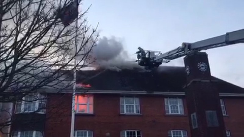 Emergency Crews Respond To Palace Barracks Fire