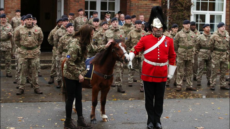 Princess of Wales promoted the regimental mascot during her visit to the 1st The Queen's Dragoon Guards in Norfolk