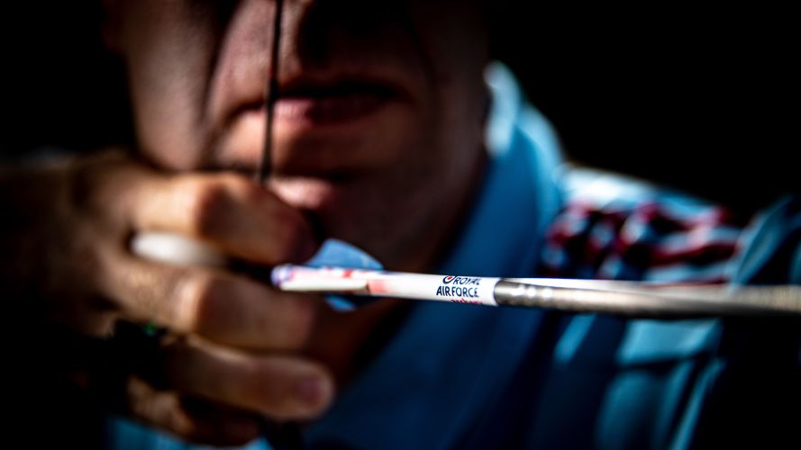 'Holding the Force' - Andrew Wheeler. Photo taken at an Army and RAF Archery competition at RAF Cranwell 19082022 CREDIT MOD Crown Copyright 