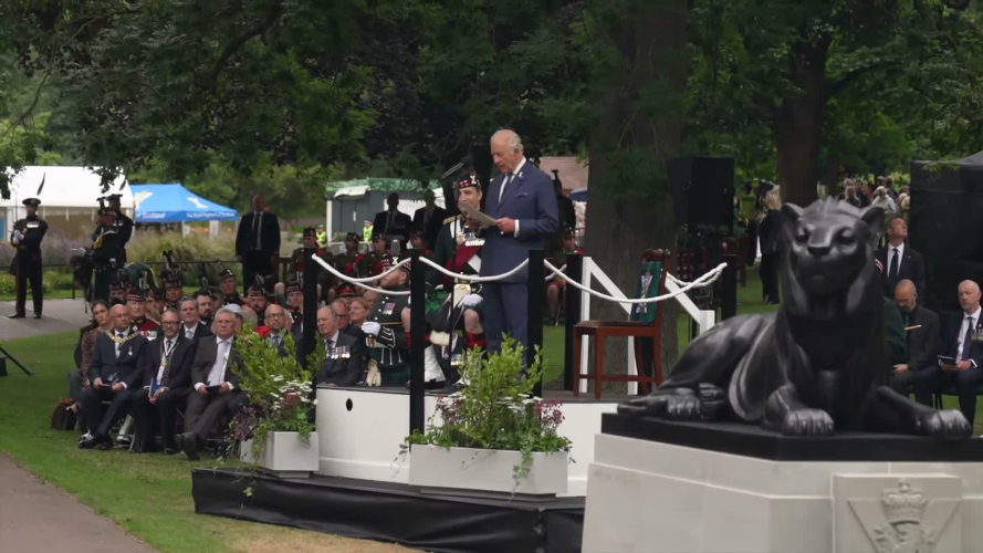 The King paid tribute to the service and sacrifice behind two decades of The Royal Regiment of Scotland (Picture: Duncan Stone) The King pays tribute to the service and sacrifice behind two decades of The Royal Regiment of Scotland