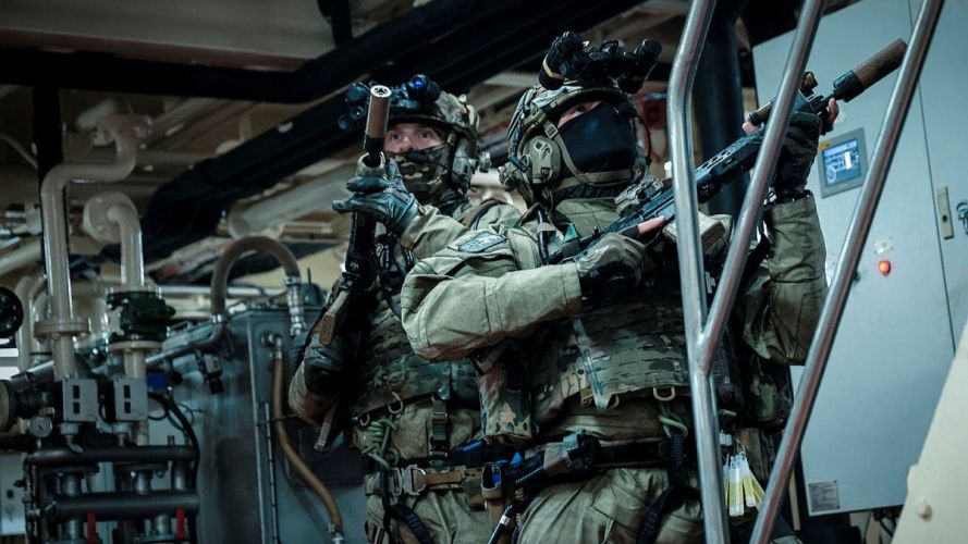 This tactic is a fundamental aspect of Close Quarters Battle (CQB) in maritime interdiction This tactic is a fundamental aspect of Close Quarters Battle (CQB) in maritime interdiction