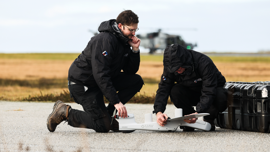 UK trials using UAV drone CREDIT MOD