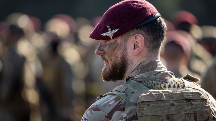 Is this the ultimate example of allyness? A soldier from 2 Para wears his beret a very unofficial - but very Parachute Regiment way - at the end of the Anglo-French Exercise Orion