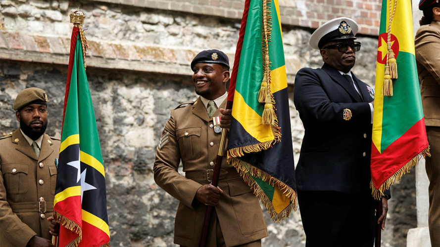 A City of London ceremony marked the West Indian contribution to the British Armed Forces (Picture: MOD) Parade marking the West Indian contribution to the British Armed Forces