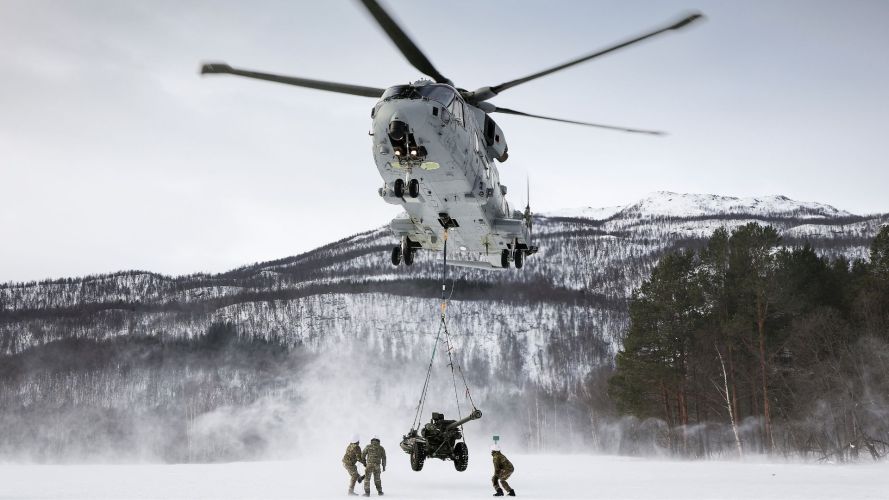 29 Commando have been conducting load lifting training at Camp Viking under Exercise Cold Response