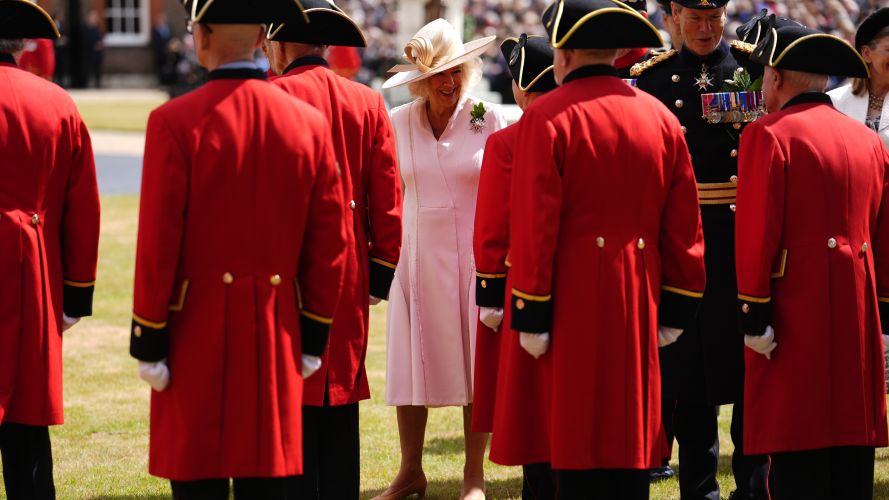Queen Camilla attends Chelsea Pensioners Founder's Day