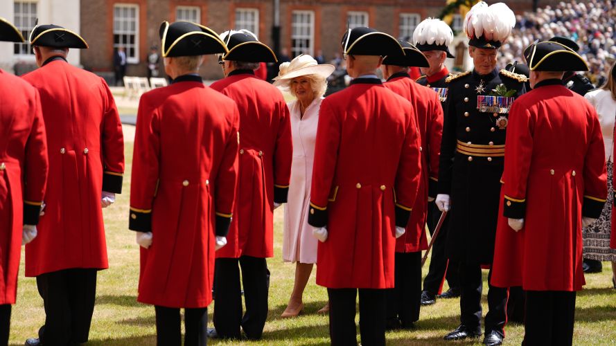 Queen Camilla attends Chelsea Pensioners Founder's Day