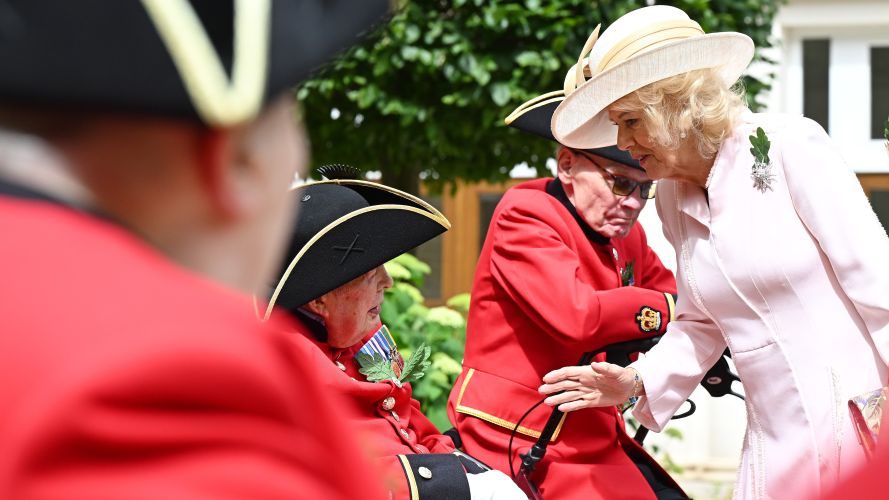 Queen Camilla attends Chelsea Pensioners Founder's Day