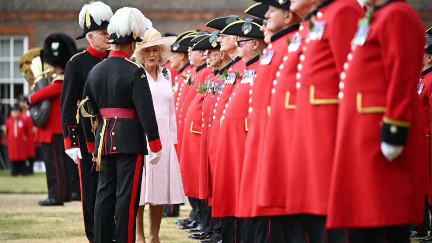 Queen Camilla attends Chelsea Pensioners Founder's Day
