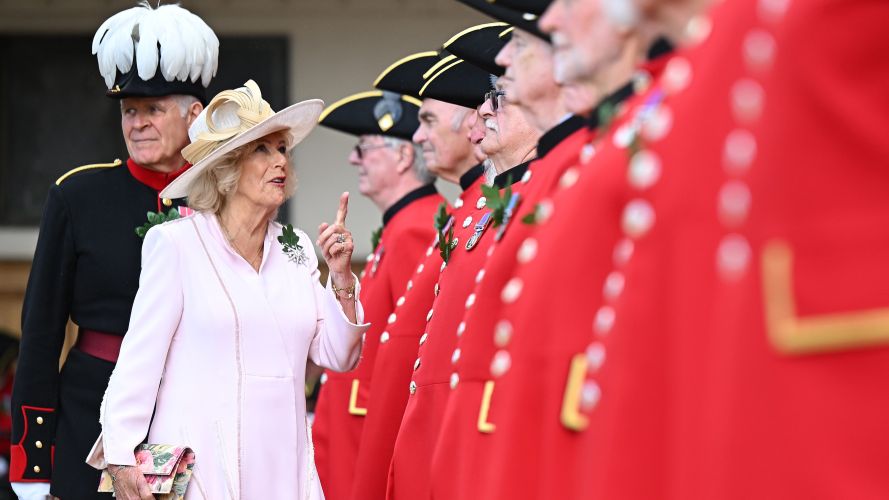Queen Camilla attends Chelsea Pensioners Founder's Day