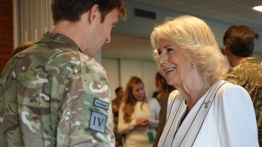 04092025 Queen visits Ranger Regiment credit BFBS.jpg