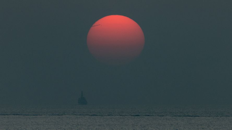 Carrier Strike Group 25 approaches the Bab-el-Mandeb strait – this scene may look stunning, but this area is a choke point where many Houthi attacks have taken place Carrier Strike Group 25 approaches the Bab-el-Mandeb strait - this scene may look stunning, but this area is a choke point where many Houthi attacks have taken place