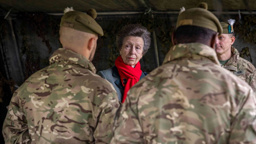 The Princess Royal visits Penicuik-based soldiers (Picture: British Army) 04112025 Princess Anne at Glencorse Barracks CREDIT British ARMY