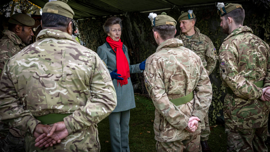 Princess Anne was introduced to officers, soldiers and their families at Glencorse Barracks (Pictute: British Army) 04112025 Princess Anne meeting soldiers at Glencorse Barracks CREDIT ARMY