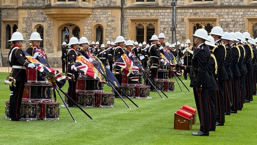 Colours are ceremonial flags which traditionally served as rallying points in battle - to lose them to the enemy was regarded as the ultimate shame any unit could suffer (Picture: BFBS)