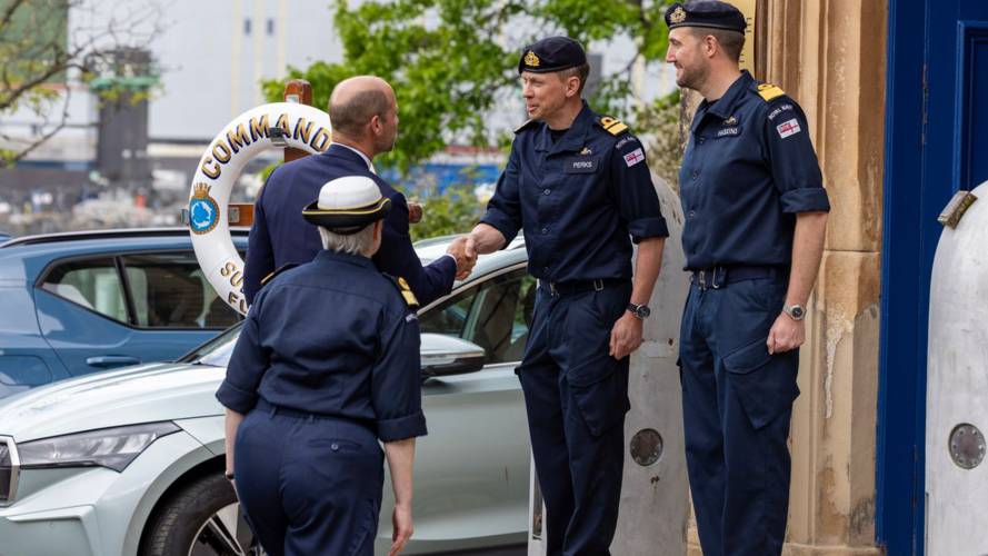 Submariners and personnel from across HM Naval Base Clyde met the Prince of Wales during his visit to Faslane 