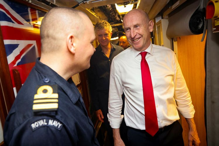 Posting on X, Healey said "An immense privilege, as always, to welcome home our Royal Navy submariners, and thank their families"