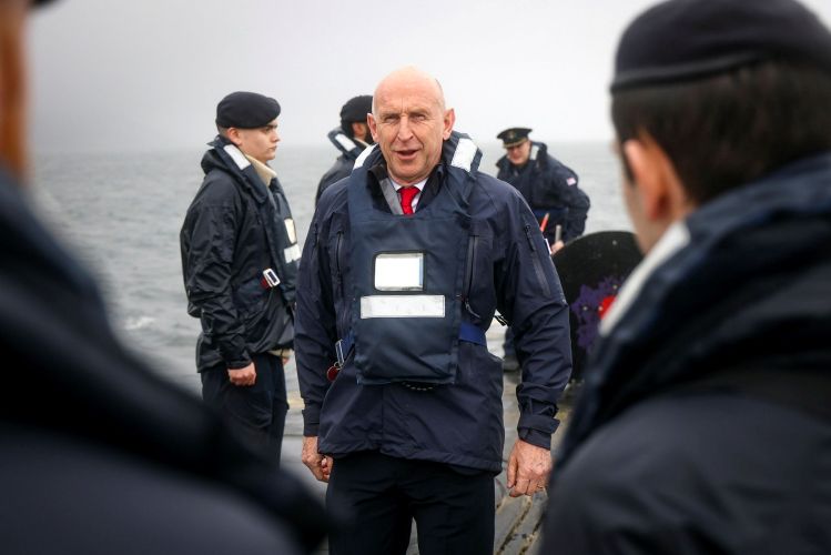 Defence Secretary joined the visit aboard to express his gratitude