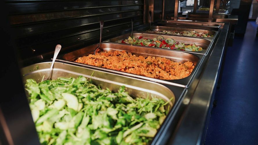 HMS Queen Elizabeth is trialling Generational change to feeding (GenChange) and all-day grazing (Picture: MOD) HMS Queen Elizabeth is trialling Generational change to feeding (GenChange) and all-day grazing pic MOD