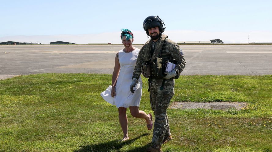 Smiles all round for Royal Navy personnel home after four months of air defence mission of Cyprus (Picture: MOD) Smiles all round for Royal Navy personnel home after four months of air defence mission of Cyprus (Picture: MOD)