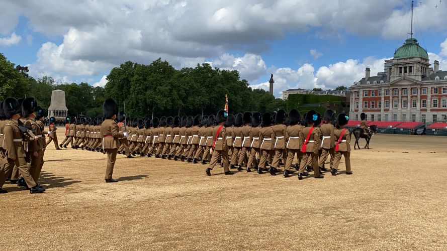 Guards march on at the Brigade Major’s Review 190522 CREDIT BFBS