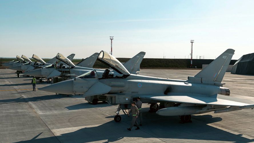 The Typhoons, their aircrews, ground crews and supporting personnel will be patrolling the skies over Nato's eastern flank for the next four months