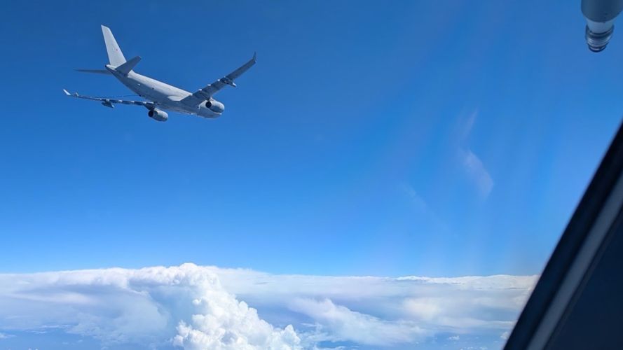 While the heavy lifting was carried out by the Atlas, the success of the entire mission depended on the Voyager's ability to refuel the transport aircraft en route to Tristan da Cunha and back While the heavy lifting was carried out by the Atlas, the success of the entire mission depended on the Voyager's ability to refuel the transport aircraft en route to Tristan da Cunha and back