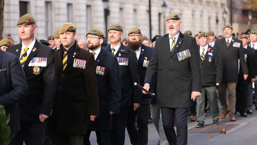Veterans march past the Cenotaph (Picture: MOD) Veterans march past the Cenotaph (Picture: MOD)