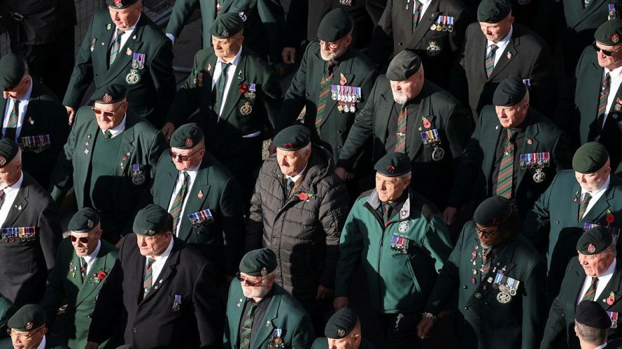 Veterans march past the Cenotaph (Picture: MOD)