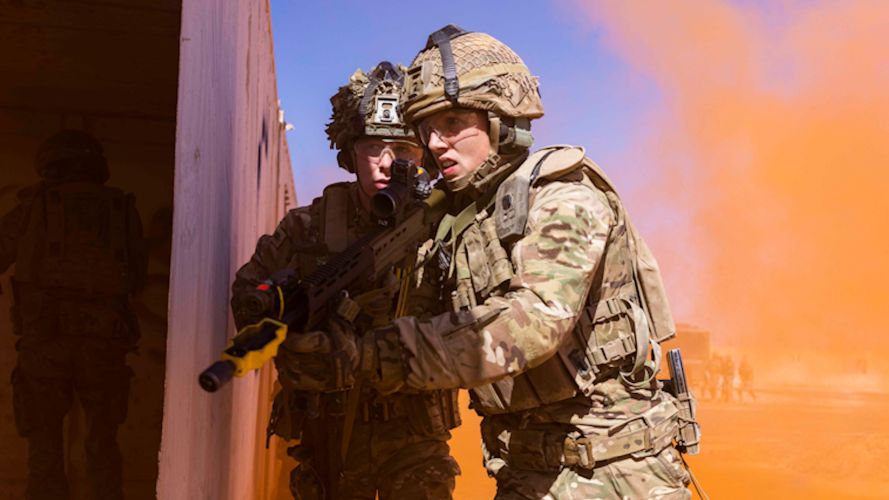 1 LANCS test skills in Jordanian desert on Exercise Olive Grove Abu Salem Urban Training Village in northern Jordan 5 190223 CREDIT MOD