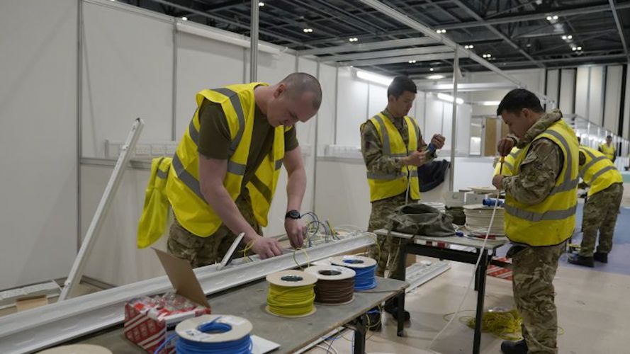 1 Royal Anglian Regiment, 36 Engineer Regiment, excel centre, help build Nightingale Hospital (Picture: MOD).