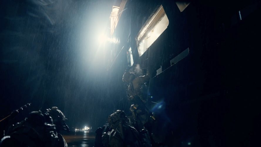 The Commandos use High Vertical Access, a specialised technique and training utilised for boarding vessels