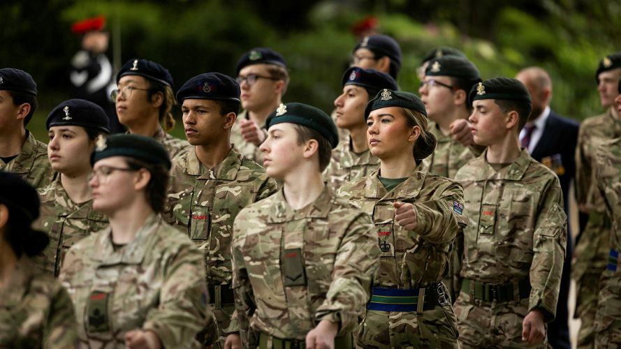 These members of the Army Cadet Force, belonging to detachments affiliated with the Queen's Royal Hussars and the Royal Corps of Signals, also took part in the parade and service These members of the Army Cadet Force, belonging to detachments affiliated with the Queen's Royal Hussars and the Royal Corps of Signals, also took part in the parade and service (Source: MOD)