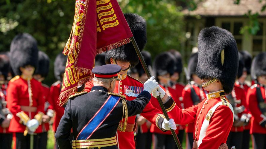 Each Colour must be personally touched by the monarch and receive a blessing before it can become part of the regiment Each Colour must be personally touched by the monarch and receive a blessing before it can become part of the regiment